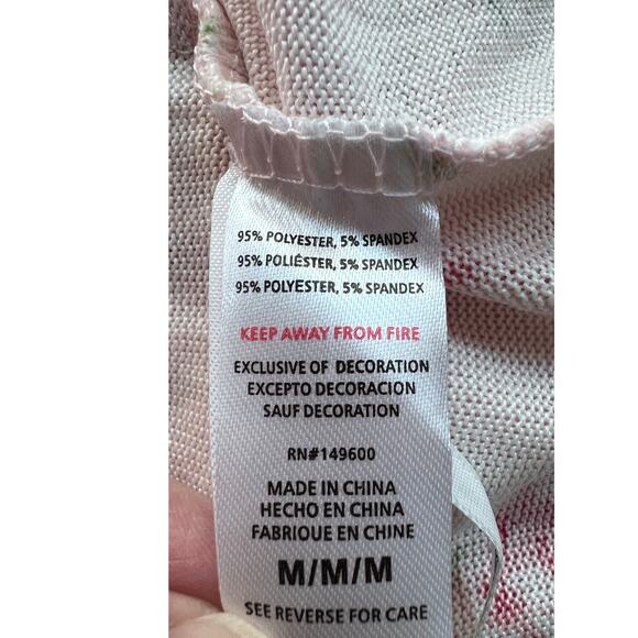 FLORA NIKROOZ JENNA PRINTED COZY SWEATER-KNIT PAJAMAS FLORAL PINK MEDIUM - Picture 8 of 10